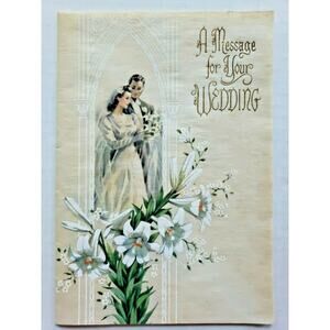 Vintage Rust Craft Greeting Card "A Message For Your Wedding" New Rare U113
